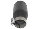 aFe MACH Force-Xp 3in 304 SS Metallic Black Exhaust Tip 3in In x 4-1/2in Out x 9in L Clamp-On Right - afe49T30451-B091