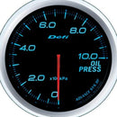 DEFI Advance BF Blue 60mm Oil Pressure Gauge (Metric) - defiDF10203