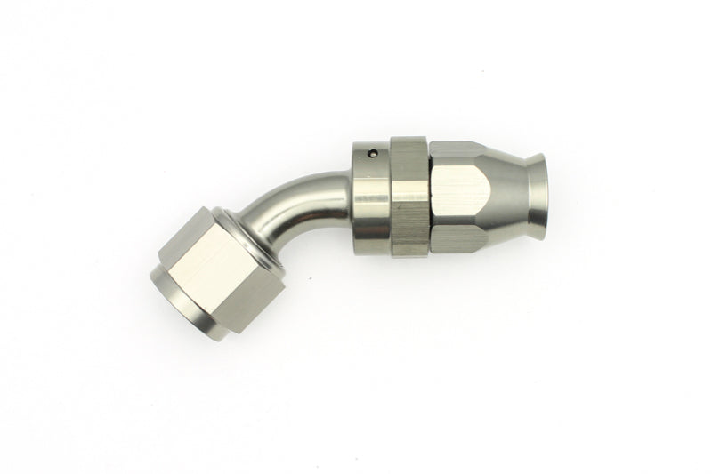 DeatschWerks 8AN Female Swivel 45-Degree Hose End PTFE (Incl. 1 Olive Insert) - dw6-02-0855