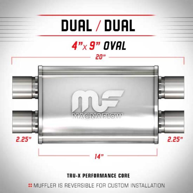 MagnaFlow Muffler Mag SS 14X4X9 2.25 D/D - mag14385