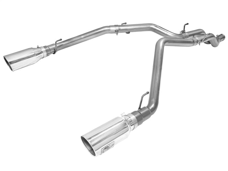 aFe MACHForce XP DPF-Back Exhaust 3in SS w/ 6in Polished Tips 2014 Dodge Ram 1500 V6 3.0L EcoDiesel - afe49-42044-P