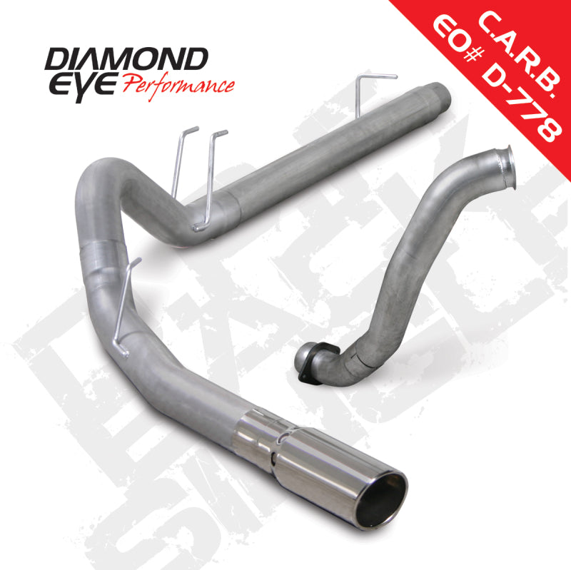 Diamond Eye KIT 4in DPF-BACK w/ DP SGL AL 08-10 Ford 6.4L Powerstroke F250/F350 - depK4363A