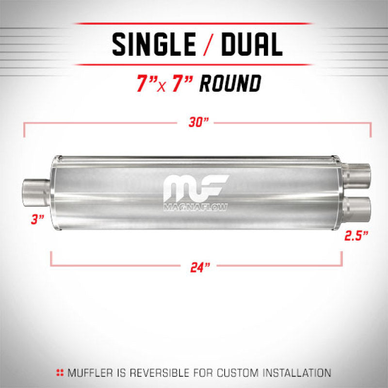 MagnaFlow Muffler Mag SS 30X7X7 2.5/2.5 C/D - mag12763
