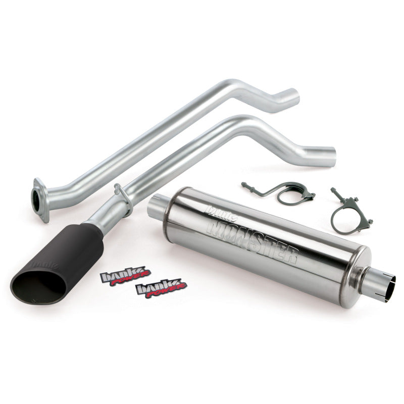 Banks Power 99-06 Chev 4.3-5.3L 1500-SCSB Monster Exhaust System - SS Single Exhaust w/ Black Tip - gbe48331-B