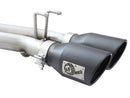 aFe Rebel Series Cat-Back 2.5in Dual Center Exit SS Exhaust w/ Black Tips 07-14 Jeep Wrangler V6 - afe49-48054-B