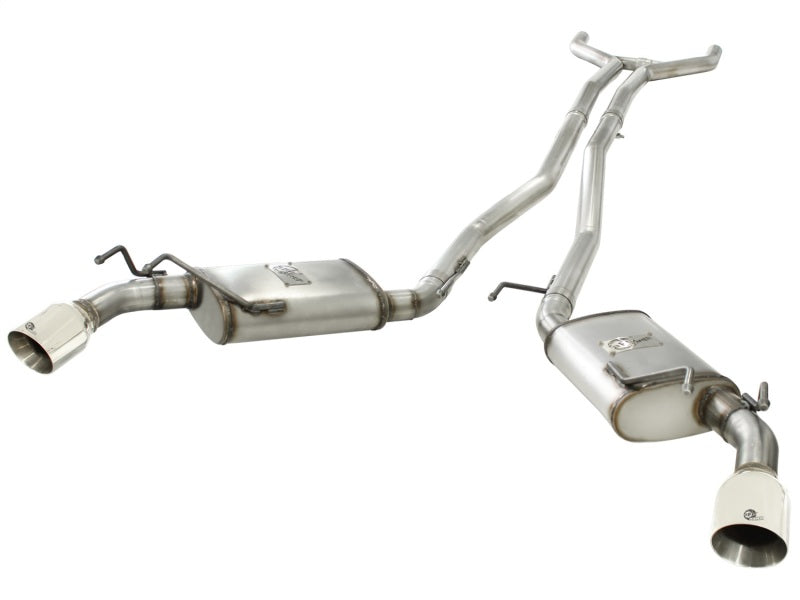 aFe MACHForce XP Exhaust 2.5in Stainless Steel CB/10-13 Chevy Camaro V6-3.6L (td) (polished tip) - afe49-44042-P