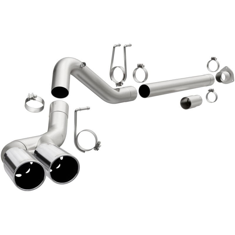 MagnaFlow 08-17 Ford F-250/F-350/F-450 4.6L/6.7 DPF-Back SS 4in Dual Single Passenger Side Rear Exit - mag17873