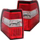ANZO 2007-2014 Ford Expedition LED Taillights Red/Clear - anz311108