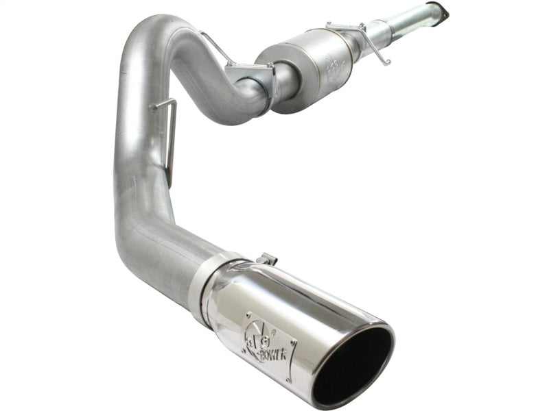 aFe Atlas Exhaust 4in Aluminized Cat-Back w/ 304 SS Polished Tip 11-13 Ford F-150 EcoBoost V6 3.5L - afe49-03041-P