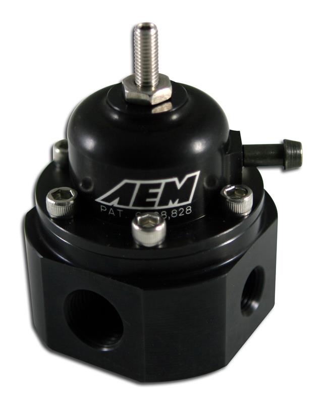 AEM Universal Black Adjustable Fuel Pressure Regulator - aem25-302BK