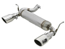 aFe Rebel Series 2.5in 409 SS Axle-Back Exhaust w/Polished Tips 07+ Jeep Wrangler (JK) V6 3.6L/3.8L - afe49-48061-P