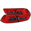 ANZO 2008-2015 Mitsubishi Lancer LED Taillights Red/Smoke - anz321277