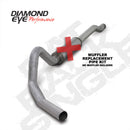 Diamond Eye KIT 4in CB MFLR RPLCMENT PIPE SGL AL: 03-06 FORD 6.0L EXCURSION - depK4354A-RP