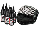 aFe Power Front Diff Cover w/ 75W-90 Gear Oil 5/94-12 Ford Diesel Trucks V8 7.3/6.0/6.4/6.7L (td) - afe46-70082-WL