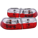 ANZO 1992-1995 Honda Civic Taillights Red/Clear - anz221220