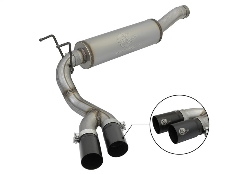 aFe Rebel Series 3-1/2in 409 SS Cat-Back Exhaust System w/Black Tip RAM 2500/3500 14-17 V8 6.4L - afe49-42057-B