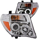 ANZO 2005-2008 Nissan Frontier Projector Headlights w/ Halo Chrome - anz111112