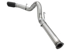 aFe Atlas Exhausts 5in DPF-Back Aluminized Steel Exhaust Sys 2015 Ford Diesel V8 6.7L (td) Black Tip - afe49-03064-B