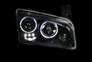 ANZO 2006-2010 Dodge Charger Projector Headlights w/ Halo Black - anz121381