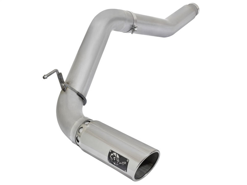 aFe Atlas Exhaust 5in DPF-Back Exhaust Aluminized Steel 2016 Nissan Titan XD V8-5.0L w/ Polished Tip - afe49-06112-P