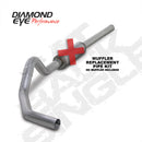 Diamond Eye KIT 4in CB MFLR RPLCMENT PIPE SGL AL: 2004.5-2007.5 DODGE CUMMINS 600 - depK4234A-RP