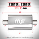 MagnaFlow Muffler Mag SS 14X3.5X7 2/2 C/C - mag11114