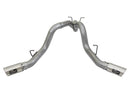 aFe Large Bore-HD 4in 409-SS DPF-Back Exhaust w/Dual Polished Tips 2017 GM Duramax V8-6.6L (td) L5P - afe49-44086-P