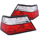 ANZO 1986-1995 Mercedes Benz E Class W124 Taillights Red/Clear - anz221159