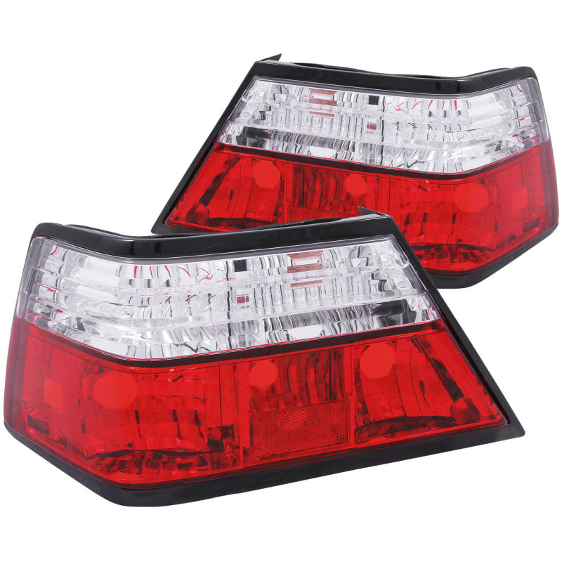ANZO 1986-1995 Mercedes Benz E Class W124 Taillights Red/Clear - anz221159