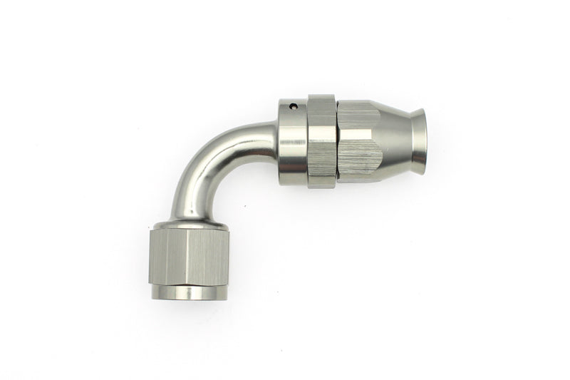 DeatschWerks 8AN Female Swivel 90-Degree Hose End PTFE (Incl. 1 Olive Insert) - dw6-02-0856