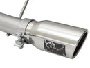 aFe Rebel Series CB 2.5in Dual Center Exit SS Exhaust w/ Polish Tip 07-15 Jeep Wrangler 3.6L/3.8L V6 - afe49-48056-P