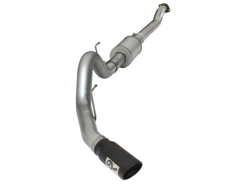 aFe Atlas Exhausts 4in Cat-Back Aluminized Steel Exhaust Sys 2015 Ford F-150 V6 3.5L (tt) Black Tip - afe49-03069-B