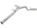 aFe Atlas Exhaust 4in DPF-Back Exhaust Aluminized Steel Polished Tip 11-14 ford Diesel Truck V8-6.7L - afe49-03065-P