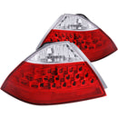 ANZO 2006-2007 Honda Accord Taillights Red/Clear - anz221143
