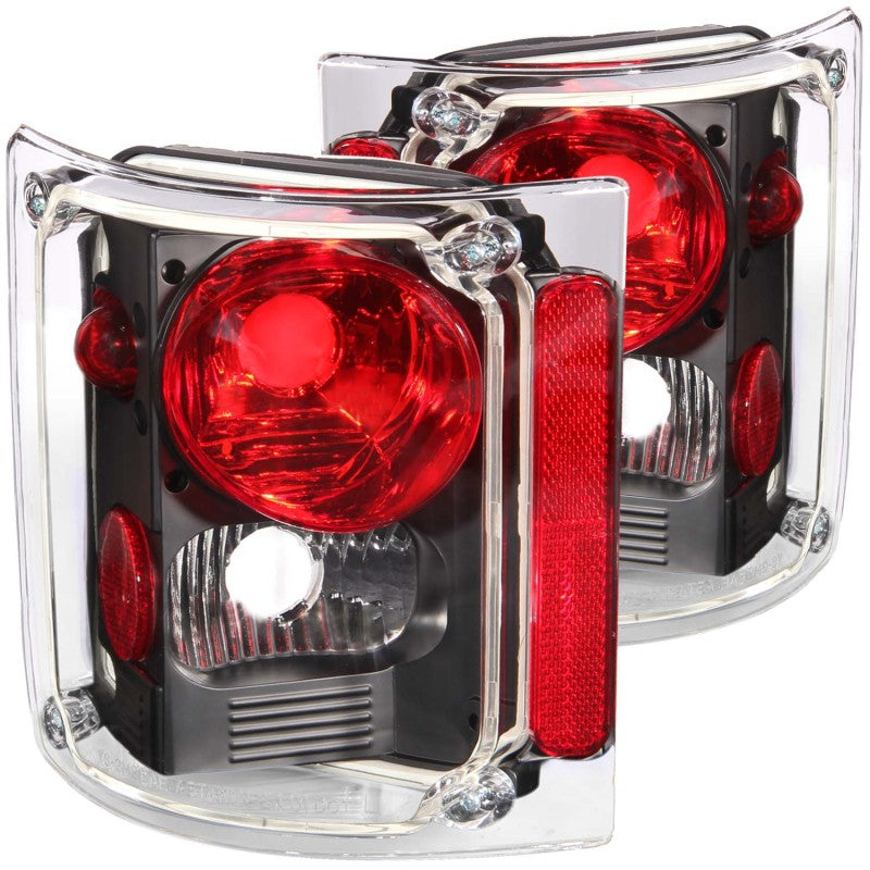 ANZO 1973-1987 Chevrolet C 10 Taillights Black - anz211016