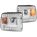 ANZO 2014-2015 Gmc Sierra Projector Headlights w/ U-Bar Chrome - anz111317