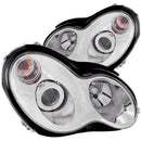 ANZO 2002-2004 Mercedes Benz C Class W203 Projector Headlights w/ Halo Chrome - anz121239