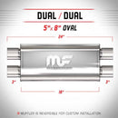 MagnaFlow Muffler Mag SS 24X5X8 3/3X3/3 D/D - mag12469