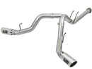 aFe ATLAS 4in DPF-Back Alum Steel Exhaust System w/Polished Tip 2017 Ford Diesel Trucks V8-6.7L (td) - afe49-03092-P