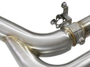 aFe MACH Force-Xp 3.5in. 304 SS C/B Exhaust w/o Muffler 15-18 BMW X5 M V8-4.4L (tt) - Black Tip - afe49-36342-B