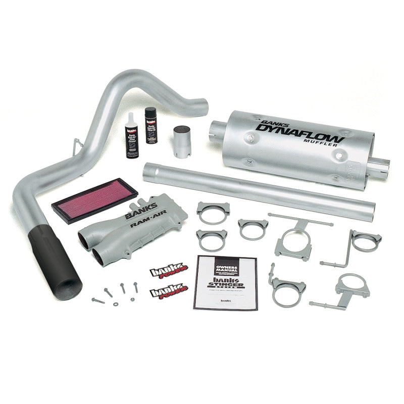 Banks Power 87-93 Ford 460 Std Cab Stinger System - SS Single Exhaust w/ Black Tip - gbe49207-B