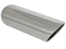 aFe MACHForce XP Exhausts Tips SS-304 EXH Tip 3In x 4Out x 12L Sgl-Ang Weld On - afe49-90007