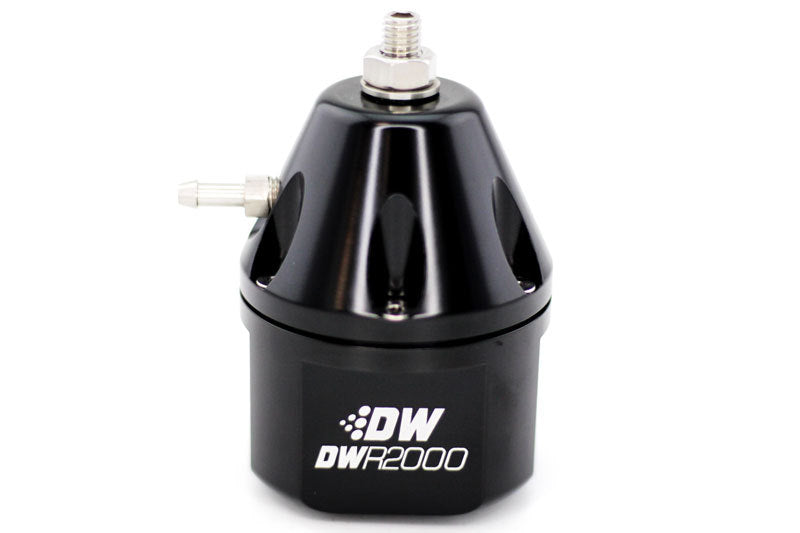 DeatschWerks DWR2000 Adjustable Fuel Pressure Regulator - Black - dw6-2000-FRB