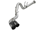 aFe Rebel XD 4in SS DPF-Back Exhaust 17-18 FOrd Diesel Trucks V8-6.7L (td) w/ Dual Black Tips - afe49-43102-B