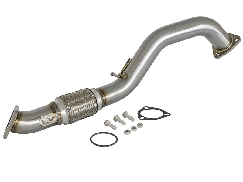 aFe Power Elite Twisted Steel 16-17 Honda Civic I4-1.5L (t) 2.5in Rear Down-Pipe Mid-Pipe - afe48-36605