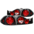 ANZO 1998-2000 Honda Accord Taillights Black - anz221041