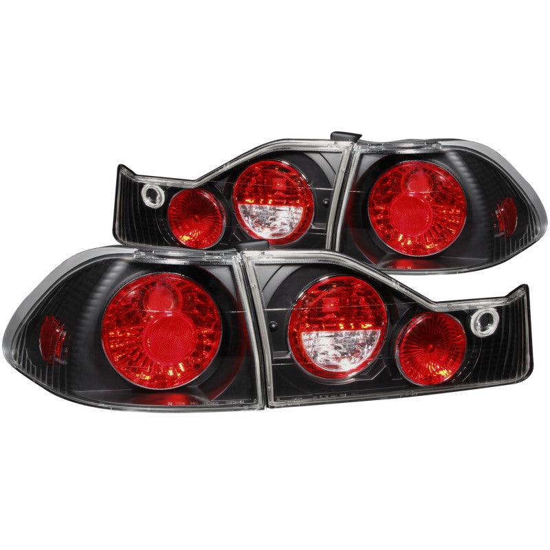 ANZO 1998-2000 Honda Accord Taillights Black - anz221041