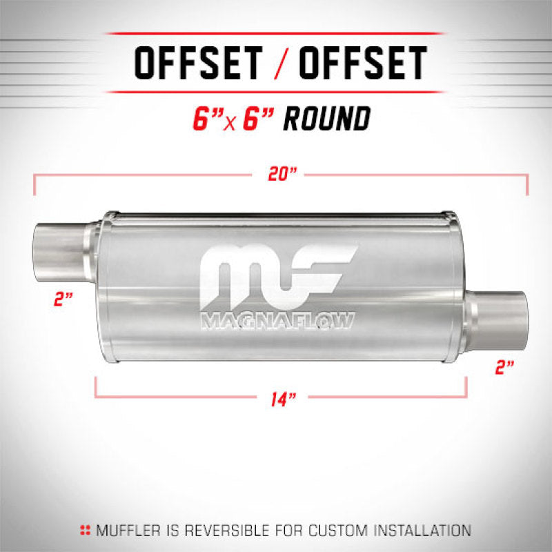 MagnaFlow Muffler Mag SS 6X6 14 2/2.0 - mag12634