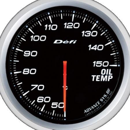 DEFI Advance BF White 60mm Oil Temperature Gauge (Metric) - defiDF10401