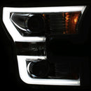 ANZO 2015-2016 Ford F-150 Projector Headlights w/ Plank Style Switchback Chrome w/ Amber - anz111358